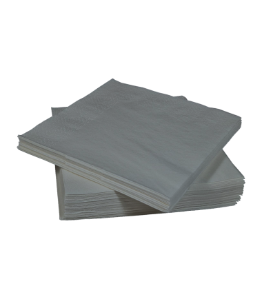 grey tissue napkins 33x33 cm, 2/3ply, 1/4 folding