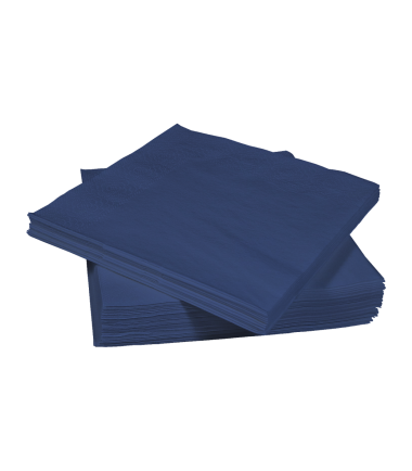 blue tissue napkins 33x33 cm, 2/3ply, 1/4 folding