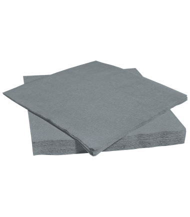 Grey tissue napkins 33x33 cm, 1ply, 1/4 folding