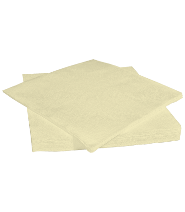 Champagne tissue napkins 33x33 cm, 1ply, 1/4 folding