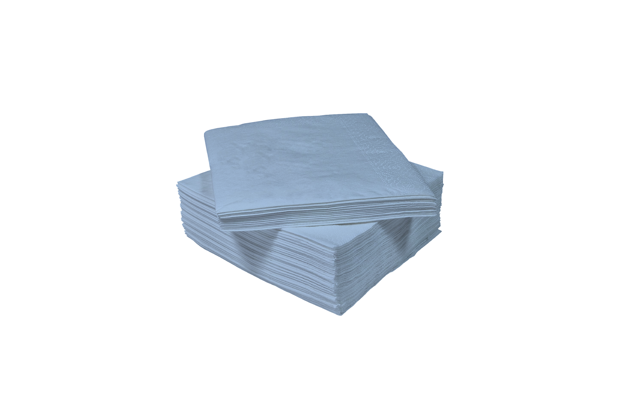 light blue tissue napkins 24x24 cm, 2ply, 1/4 folding Light blue tissue napkins 24x24 cm, 2ply, 1/4 folding