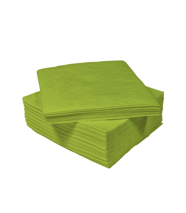 lime tissue napkins 24x24 cm, 2ply, 1/4 folding