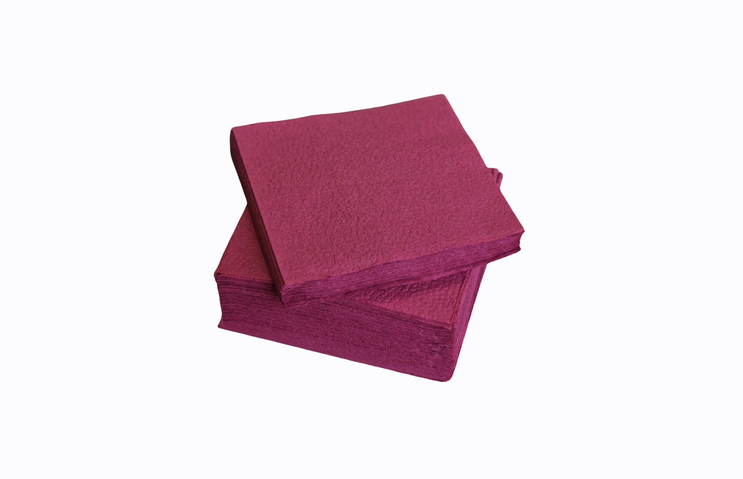 Burgundy tissue napkins 24x24 cm, 1ply, 1/4 folding Burgundy tissue napkins 24x24 cm, 1ply, 1/4 folding