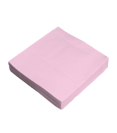 Pink tissue napkins 24x24 cm, 1ply, 1/4 folding