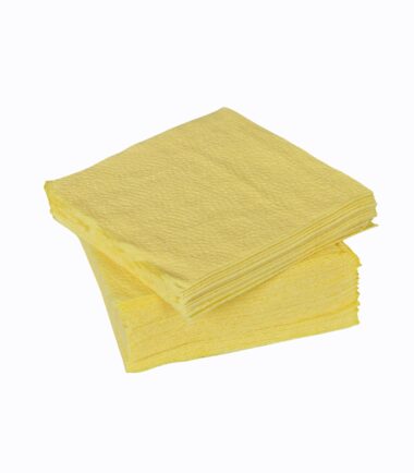 Light yellow tissue napkins 24x24 cm, 1ply, 1/4 folding