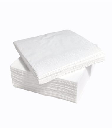 White tissue napkins 33x33 cm, 2 ply and 3 ply, 1/4 folding