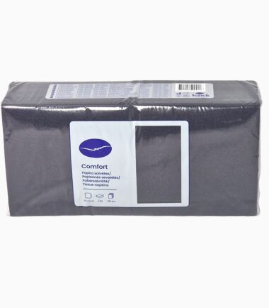2-ply 33 cm napkins, 250 pcs – soft and durable 100% cellulose napkins for everyday and festive use black tissue napkin