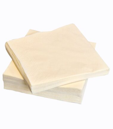 champagne tissue napkins 33 x 33 cm, 3ply, 1/4 folding