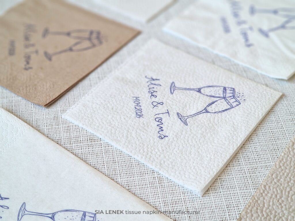 Printed Wedding Napkins branded napkins
