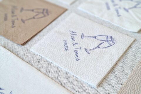Printed Wedding Napkins branded napkins