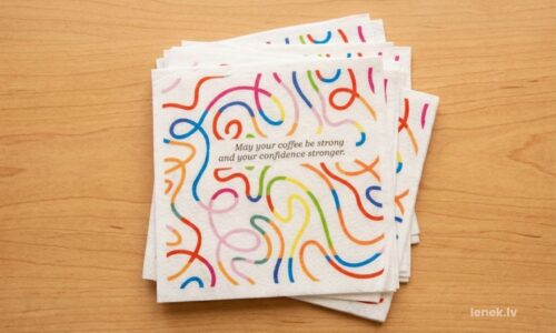 CMYK printed napkins, white tissue napkin with full color print