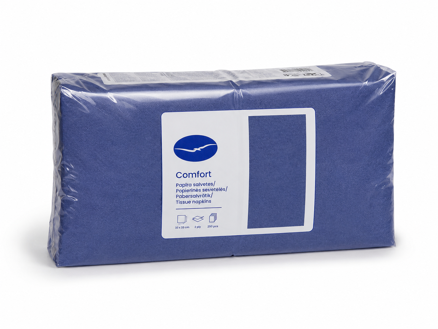 Comfort-Tissue-napkins-dark-blue-301-LENEK 2-ply 33 cm napkins, 250 pcs – soft and durable 100% cellulose napkins for everyday and festive use dark blue tissue napkin